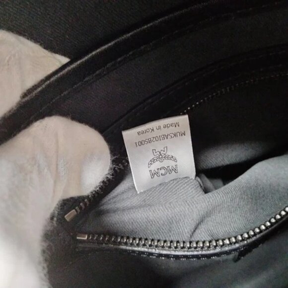 356386BT (S6) MCM Backpack Bag Black PVC